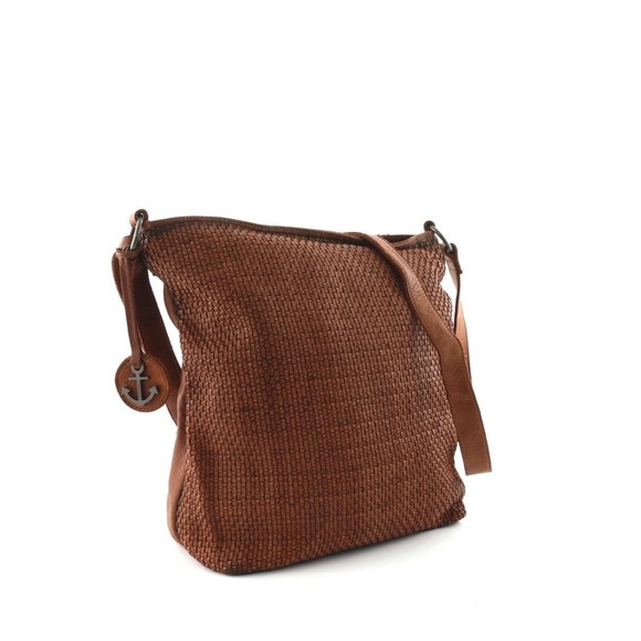 Elegant Brown Textured Shoulder Bag - Picture 5 of 16